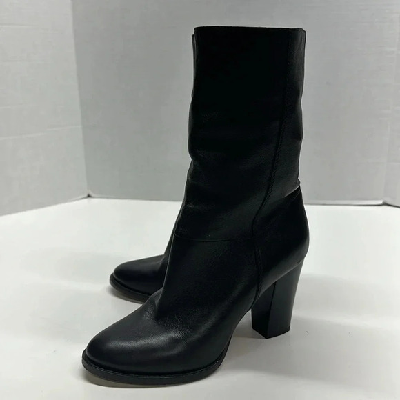 Jimmy Choo Ankle Boots Heeled Boot Soft Vachetta Leather Pull On Black Size 36.5 - Picture 6 of 11